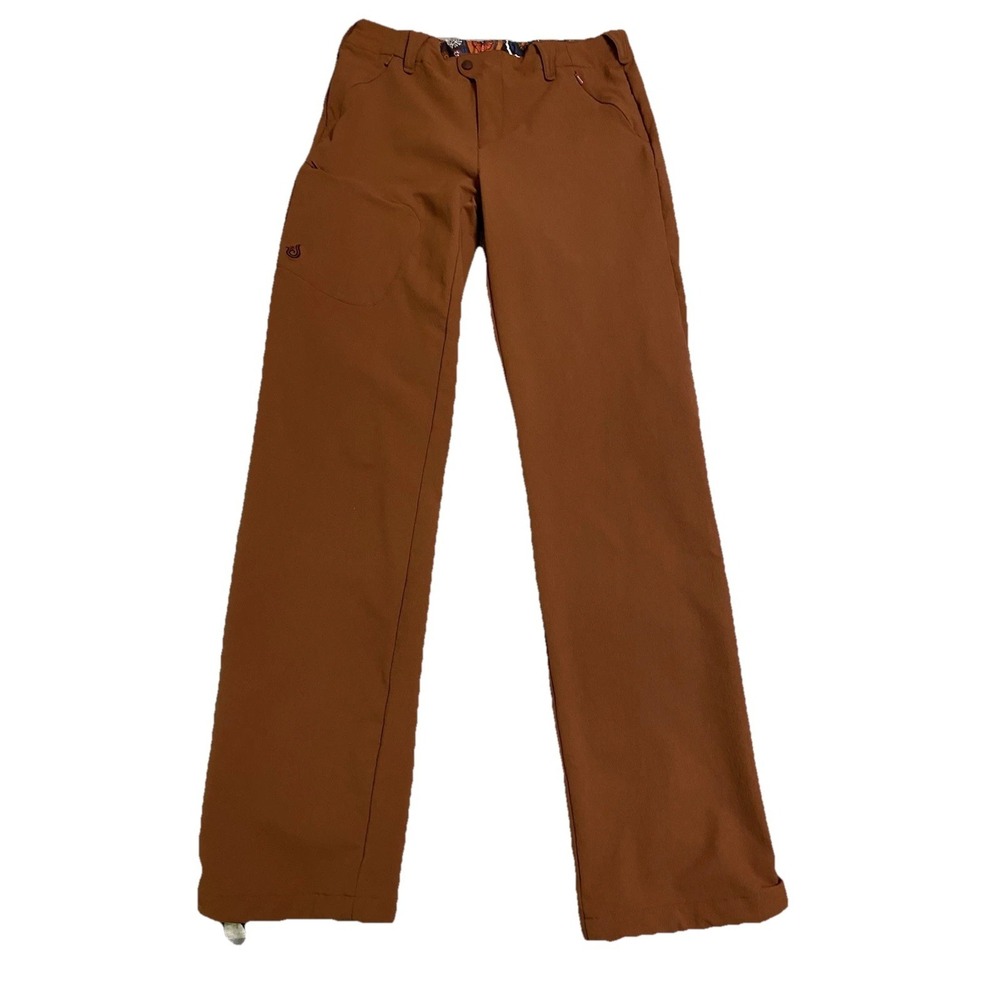 Isis For Women Hiking Pants Size 6 Brown Nylon Spandex Stretch Cinch Hem Outdoor
